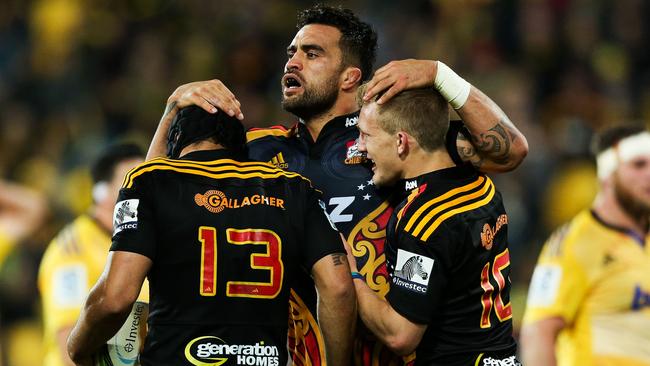 Liam Messam (C) has been ruled ineligible to play for the Chiefs during the Super Rugby play-offs.