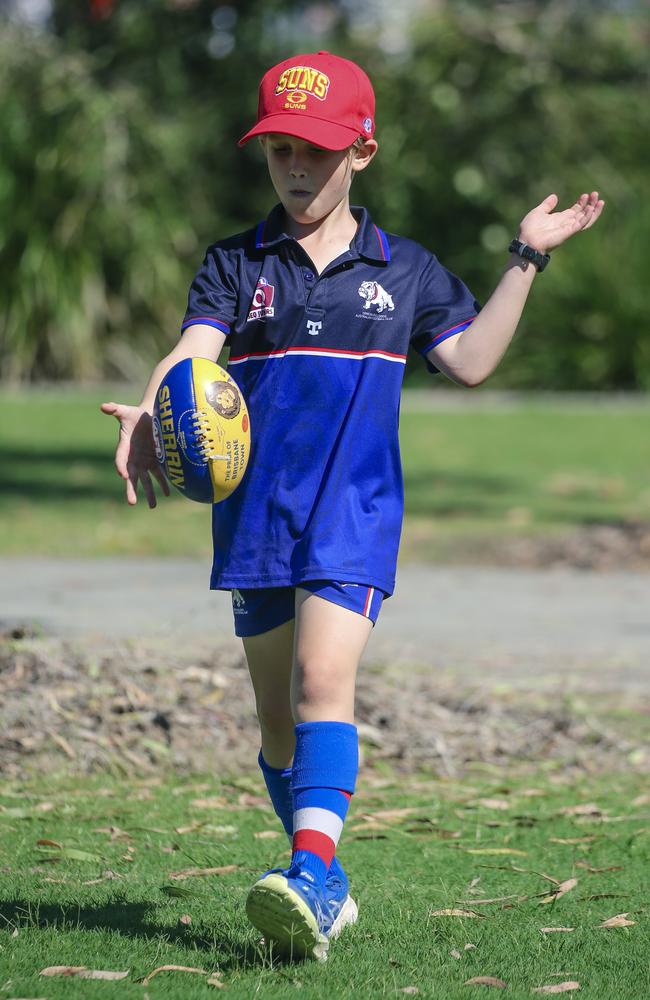 Ollie Green (8) before the Gold Coast Swans take on the Sydney Swans at People First Stadium, Carrara. Picture: Glen Campbell