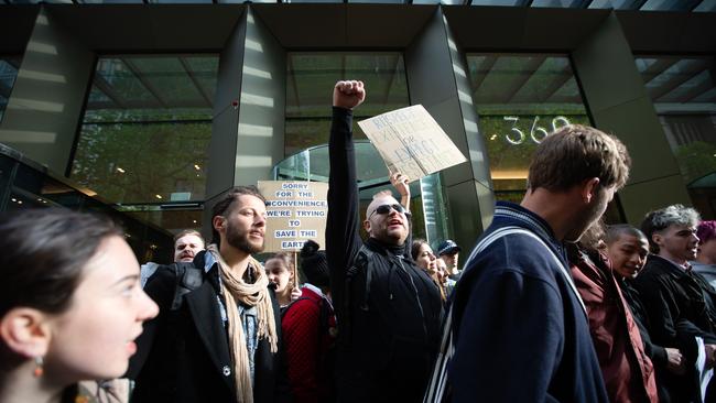 The climate activists have caused another day of chaos. Picture: Sarah Matray