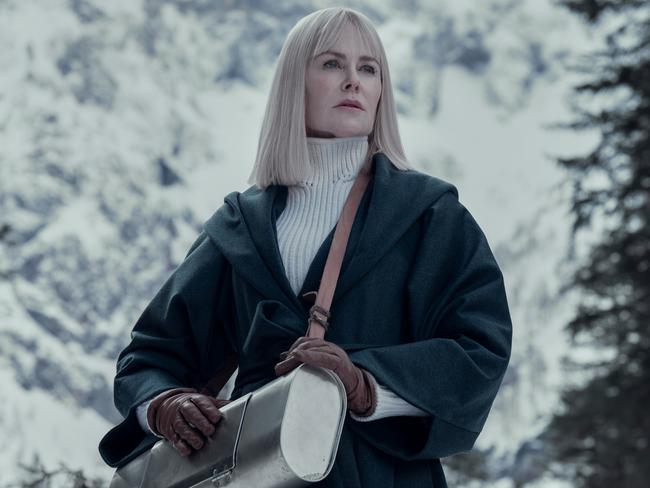 NINE PERFECT STRANGERS - Nine new strangers connected in ways they could never imagine are invited by mysterious guru, Masha Dmitrichenko (Nicole Kidman), to join a transformational wellness retreat in the Austrian Alps. Over the course of a week, she takes them to the brink. Will they make it? Will she? Masha is willing to try anything in the interest of healing everyone involved, including herself. (Disney/Reiner Bajo) NICOLE KIDMAN