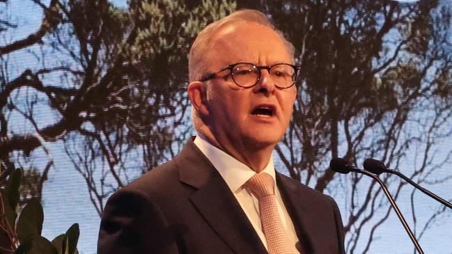 Future Vic Conference by the Herald Sun at Crown Promenade.PM Anthony Albanese address the VIP guests.                                                           Picture: David Caird