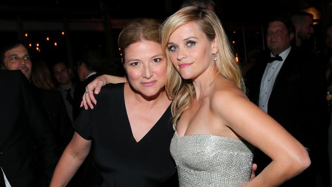 Papandrea and Reese Witherspoon at the Golden Globe Awards in 2015. Picture: Mark Davis/Getty Images for Fox Searchlight Pictures