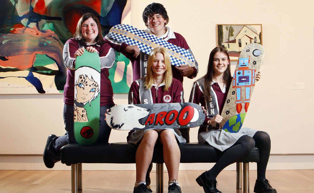 Clever senior skateboard art The Courier Mail