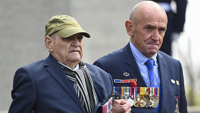 Victoria Cross recipient Keith Payne at commemorations in Canberra marking 50 years since the end of Australia’s involvement in the Vietnam War. Picture: NCA NewsWire / Martin Ollman