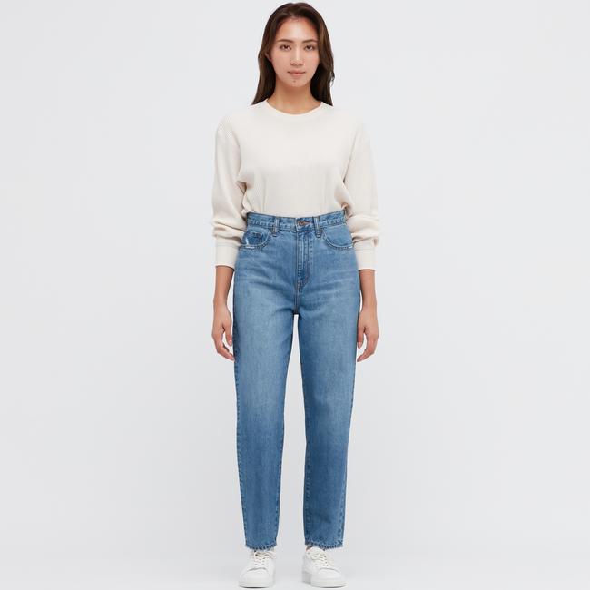 UNIQLO women’s relaxed tapered ankle jeans were made using BlueCycle technology. $19.90