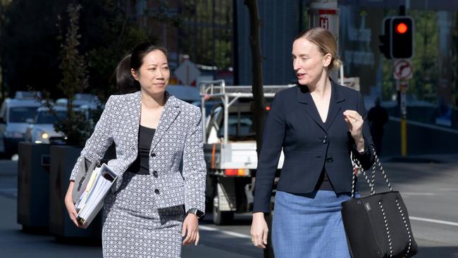 Brittany Higgins lawyers’ Rachael Young and Kate Pedersen arrive at the WA Supreme Court. Picture: NewsWire / Sharon Smith