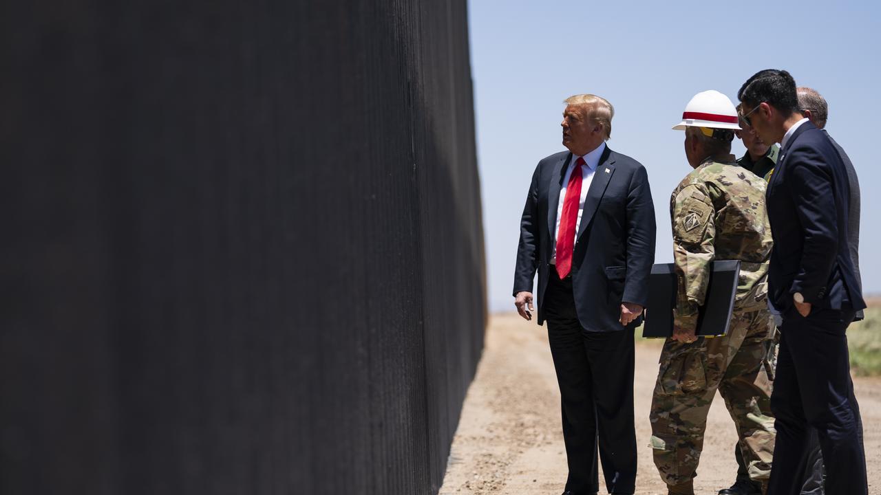 Yep. It’s a wall, all right. Picture: Evan Vucci/AP