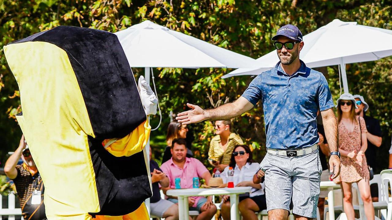 Glenn Maxwell participates in the Blitz Golf event at the North Adelaide Golf Course last Friday. Picture: Facebook