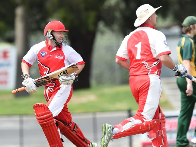 VSDCA cricket: Bayswater v Melton at Bayswater Oval. Melton batting. Batsmen Ben McRae and Anthony Gale.  Picture: Lawrence Pinder