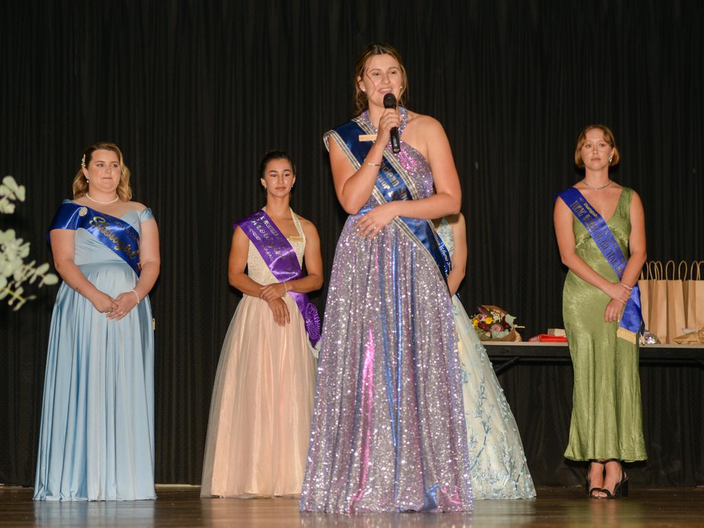 Maneesha Davis (Maclean finalist) during her speech in round 1 of the zone 1 and 2 finals for the Sydney AgShow Young Woman 2022 at the Lismore Workers Club.