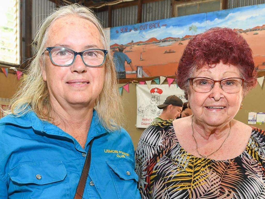 Friends catching up from The Channon, Lyn Heath and Judy Wallis scoping the goods in the pavilions at the Lismore Show. Picture: Cath Piltz