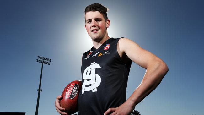 Hourigan pictured in the lead up to the AFL draft. Picture: Simon Cross