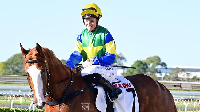 Apprentice jockey Cejay Graham has now made Queensland her home. Picture: Grant Peters-Trackside Photography