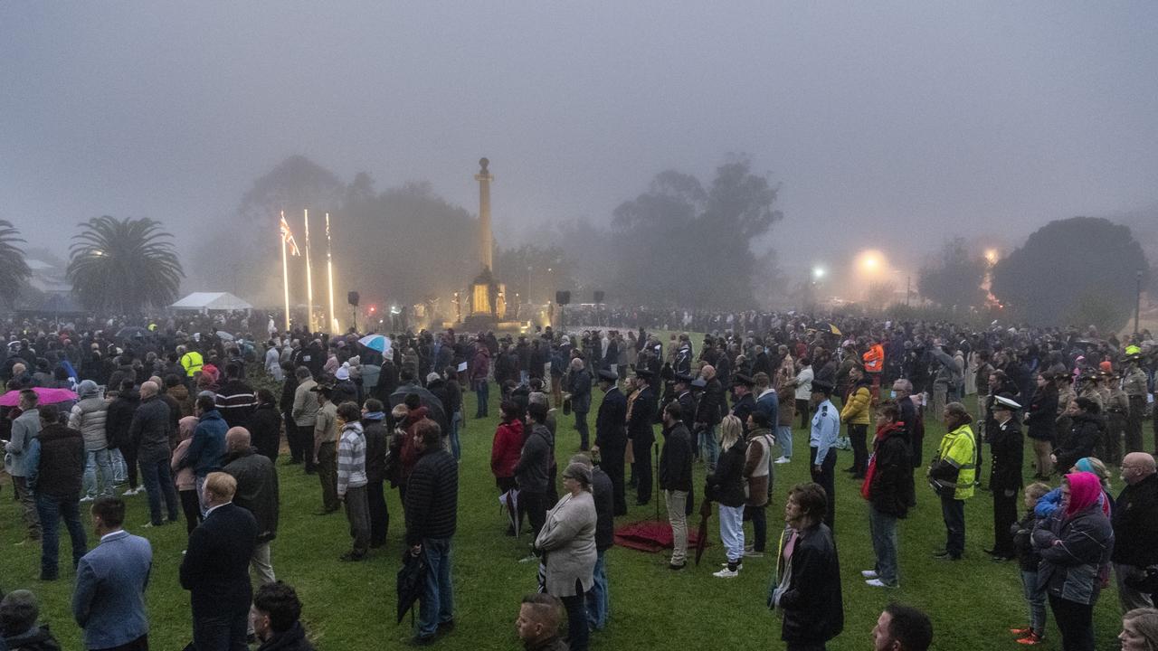 Anzac Day dawn service, Monday, April 25, 2022. Picture: Kevin Farmer