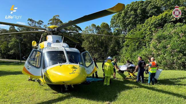 Teen hit by motorcycle. Picture: Life Flight.