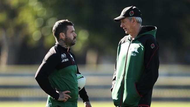 Adam Reynolds didn’t take part in South Sydney’s Captain’s Run on Saturday. Picture: Brett Costello