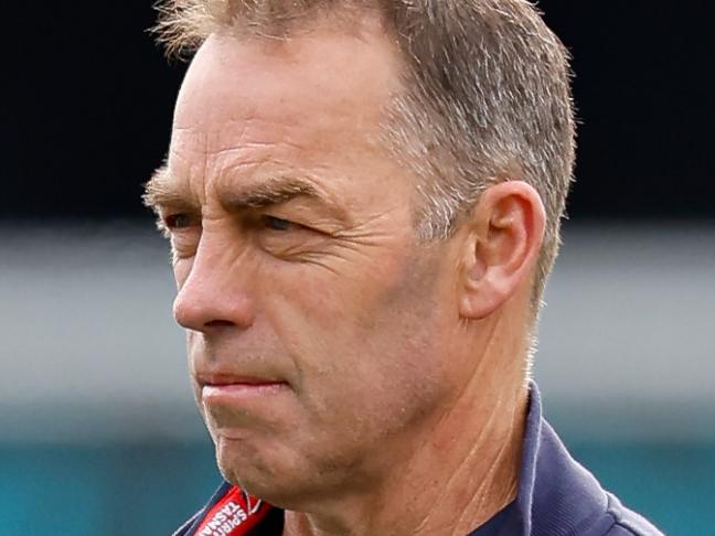 HOBART, AUSTRALIA - JULY 27: Alastair Clarkson, Senior Coach of the Kangaroos is seen before the 2024 AFL Round 20 match between the North Melbourne Kangaroos and the Geelong Cats at Blundstone Arena on July 27, 2024 in Hobart, Australia. (Photo by Dylan Burns/AFL Photos via Getty Images)