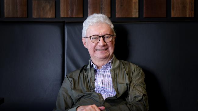 High steaks: Paul de Jersey talks to Michael Madigan, at Lennons Restaurant &amp; Bar, Brisbane City. Picture: Steve Pohlner