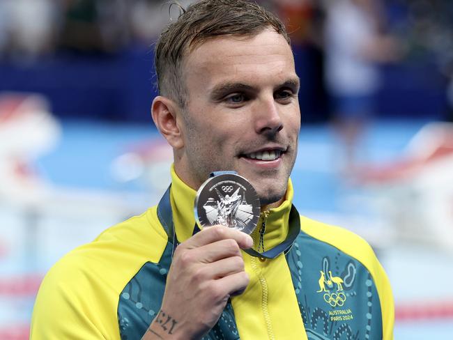 Chalmers claimed silver in the 100m freestyle in Paris. (Photo by Sarah Stier/Getty Images)