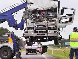 A truck accident on the Bruce Highway became a common occurrence on the horror road. Photo: John McCutcheon / Sunshine Coast Daily