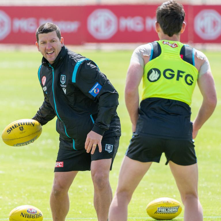 Josh Carr at Port Adelaide training.