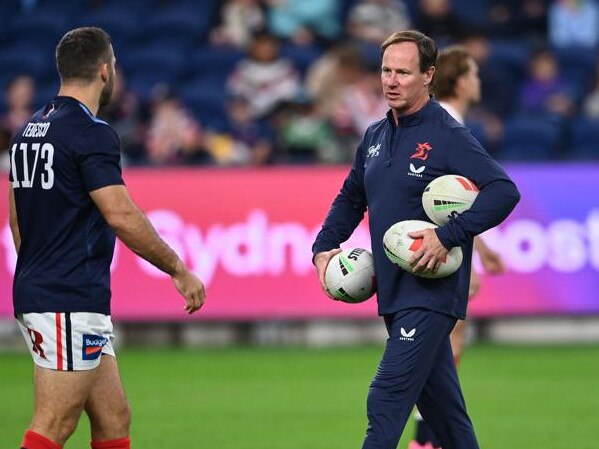 Justin Holbrook (right) is set to join the Kangaroos coaching staff. Picture: Supplied