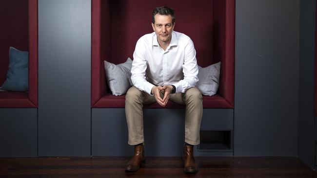 Culture AMP co-founder and CEO Didier Elzinga in his Melbourne office. Picture: Sarah Matray