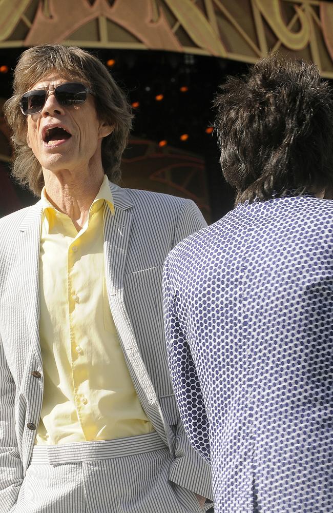 Rehearsals ... The Rolling Stones’ Mick Jagger at Adelaide Oval before Saturday's concert. Picture: Tom Huntley