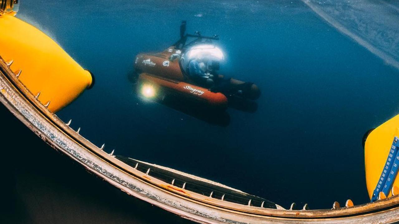 The hole was discovered in 1971 by Jacques Cousteau. His grandson, Fabien Cousteau, was part of the team who went to the bottom this month. Picture: Thomas Bodhi Wade/Aquatica Submarines