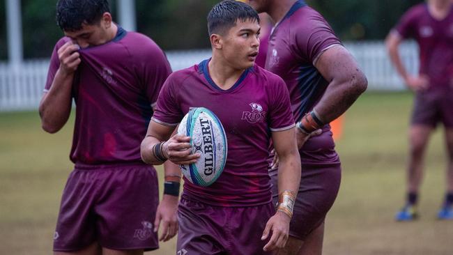 Sunshine Coast Grammar School student Luke Aiken playing in a Queensland Reds Academy match. Picture: Tom Primmer/QRU.