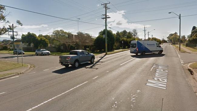 Toni Sese, 48, of St Marys, faces an attempted murder charge after he allegedly deliberately crashed his car near the corner of Mamre Rd and John St with a 23-year-old female passenger. Cars pictured were not involved in the crash. Picture: Google