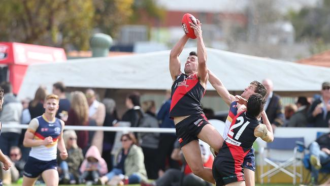 Nick Favretto representing West Adelaide against the Crows. Picture: Stephen Laffer