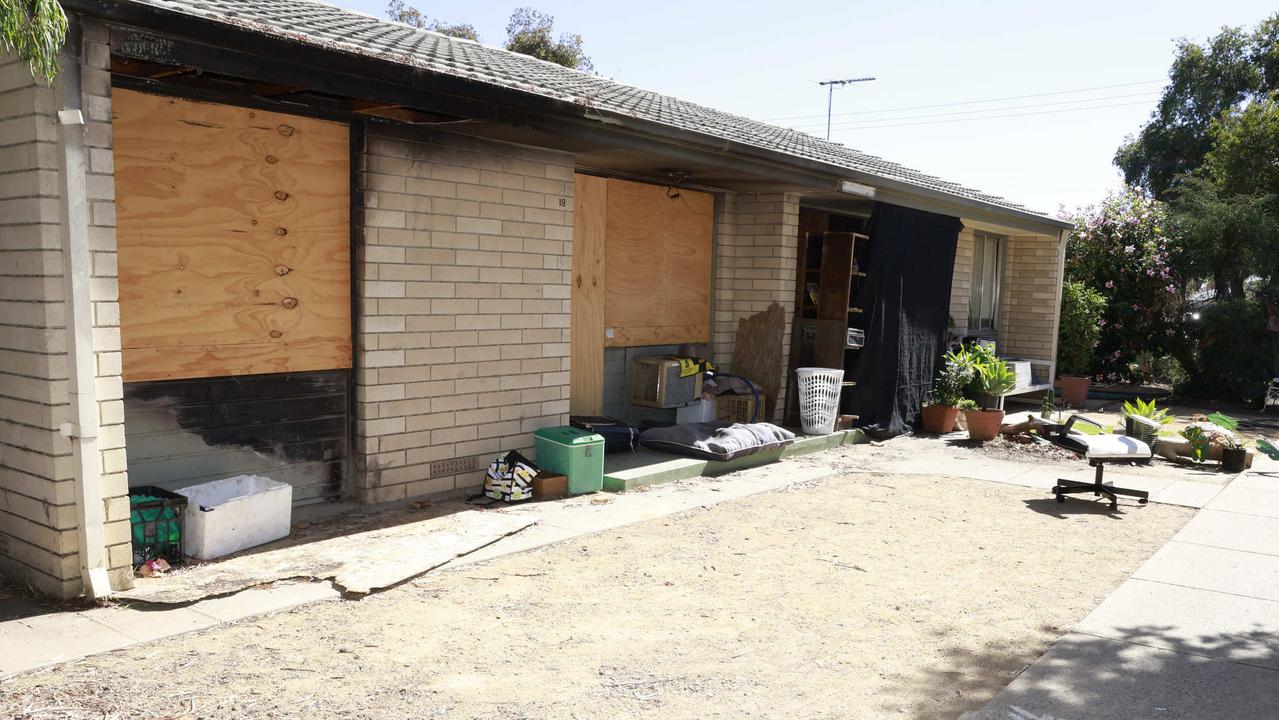 Abandoned trust units at the complex. Picture: Emma Brasier