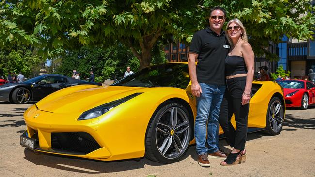 National Ferrari Owners club meet at Adelaide Oval. Photo: Naomi Jellicoe