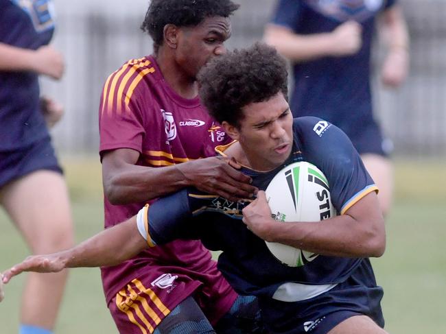 Round 4 of the Townsville Blackhawks Schoolboy Trophy. Ryan Catholic College against Southern Cross Catholic College at Ryan Catholic College. Picture: Evan Morgan
