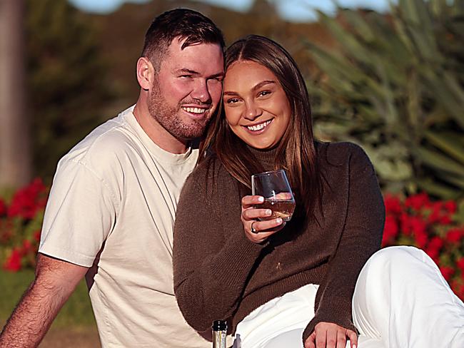 Newly coupled Layla Hfaid (21) and Kell Obrien (25) have been dating for a few months and equally enjoy a low cost picnic in the park as to an expensive meal out. Reports of the increasing cost of dating are putting people off looking for love or turning to low-cost date options. Jane Dempster/The Daily Telegraph.