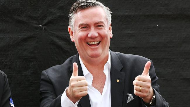 Eddie McGuire has repeatedly tried to block Port Adelaide wearing the prison bars jumper.