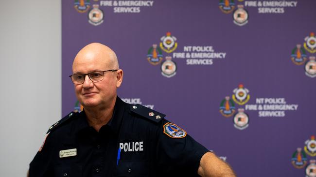 Territory Duty Superintendent Greg Pusterla gives an update on NYE 2020 from the perspective of policing across the Territory. Picture: Che Chorley