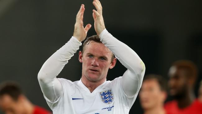 BASEL, SWITZERLAND - SEPTEMBER 08: Wayne Rooney of England applauds the fans after the EURO 2016 Qualifier match between Switzerland and England on September 8, 2014 in Basel, Switzerland. (Photo by Philipp Schmidli/Getty Images)