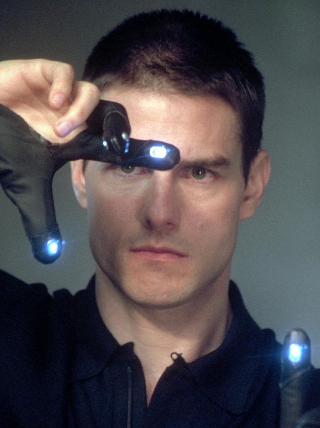 Tom Cruise in a scene from 2002’s <i>Minority Report</i>. Picture: Supplied