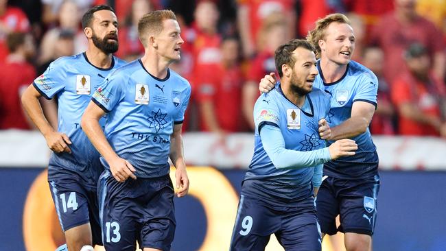 Adam Le Fondre got Sydney FC back in the game. Picture: AAP