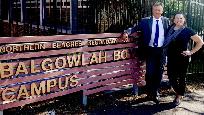 Northern Beaches Secondary School Balgowlah Boys Campus Deputy Principal Ian James with Life Education NSW Head Educator Angela Green.