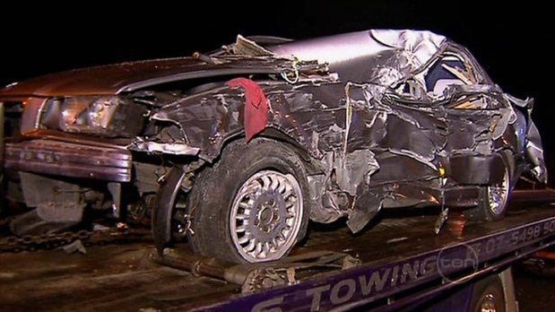 Gavin Arthur Thomas Armstrong’s car after he struck and killed roadworker Murray Goodrich. File image.