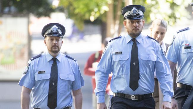 Dalby Police Constables Chris Sharman and Matthew Owen. Picture: NewsWire / Glenn Campbell