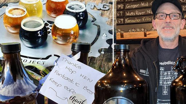 Growlers full of beer are being lapped up by the thirsty punters and keeping businesses operating.