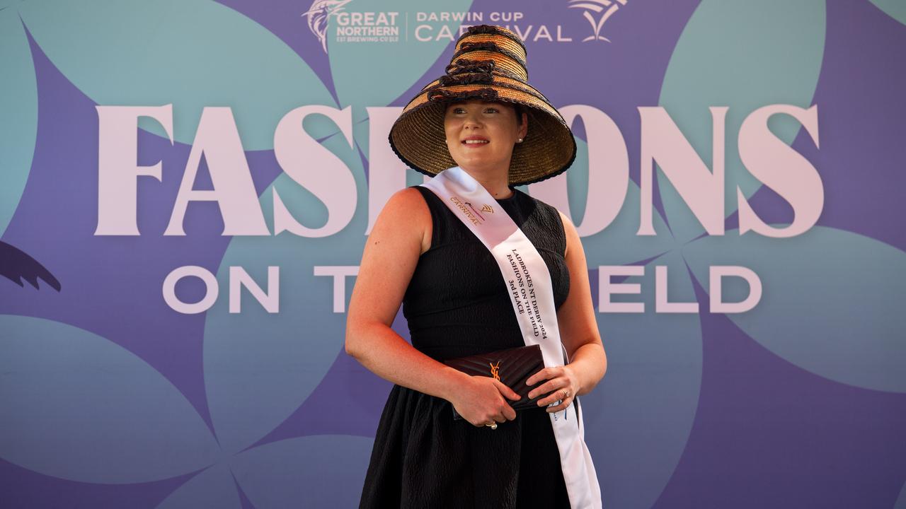 Bridget MÃ&#149;cue at the 2024 Darwin Cup Carnival Derby Day. Picture: Pema Tamang Pakhrin