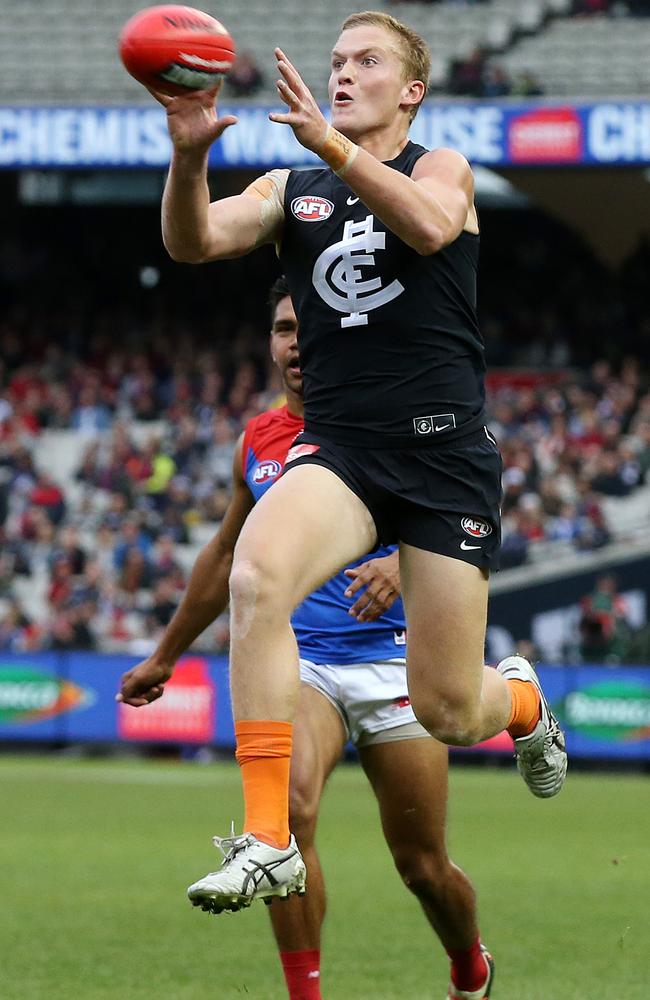 Patrick Kerr on debut for Carlton.