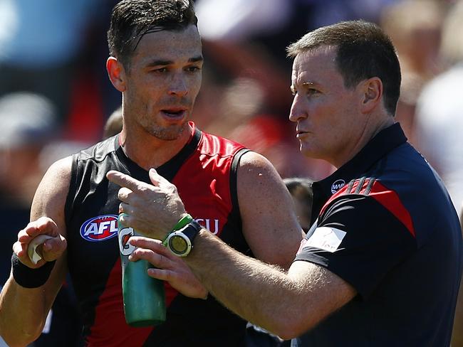 Ryan Crowley with new coach John Worsfold. Picture: Wayne Ludbey