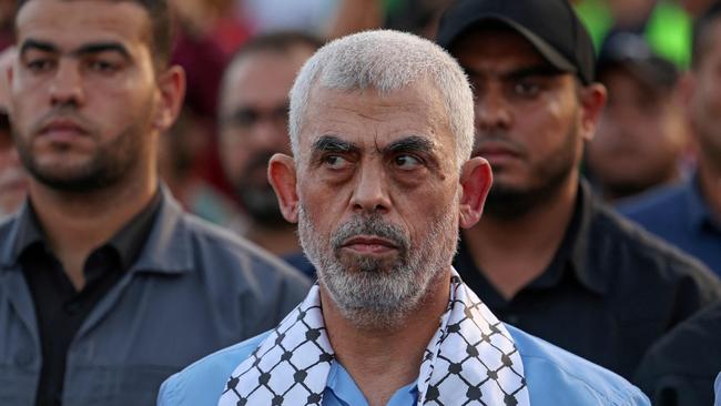 Head of the political wing of the Palestinian Hamas movement in the Gaza Strip Yahya Sinwar. Picture: AFP.