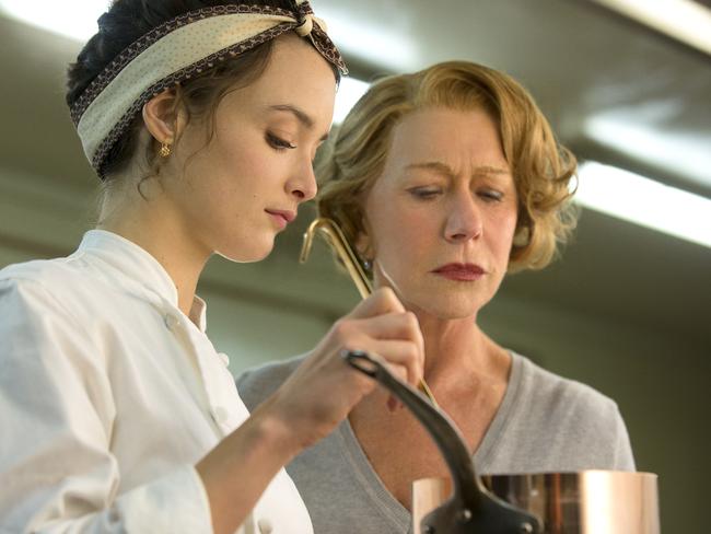 Marguerite (Charlotte Le Bon) and Madame Mallory (Helen Mirren) in a scene from film The Hundred-Foot Journey.